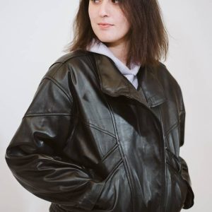 EDGY Loose Fit Genuine Leather - Black