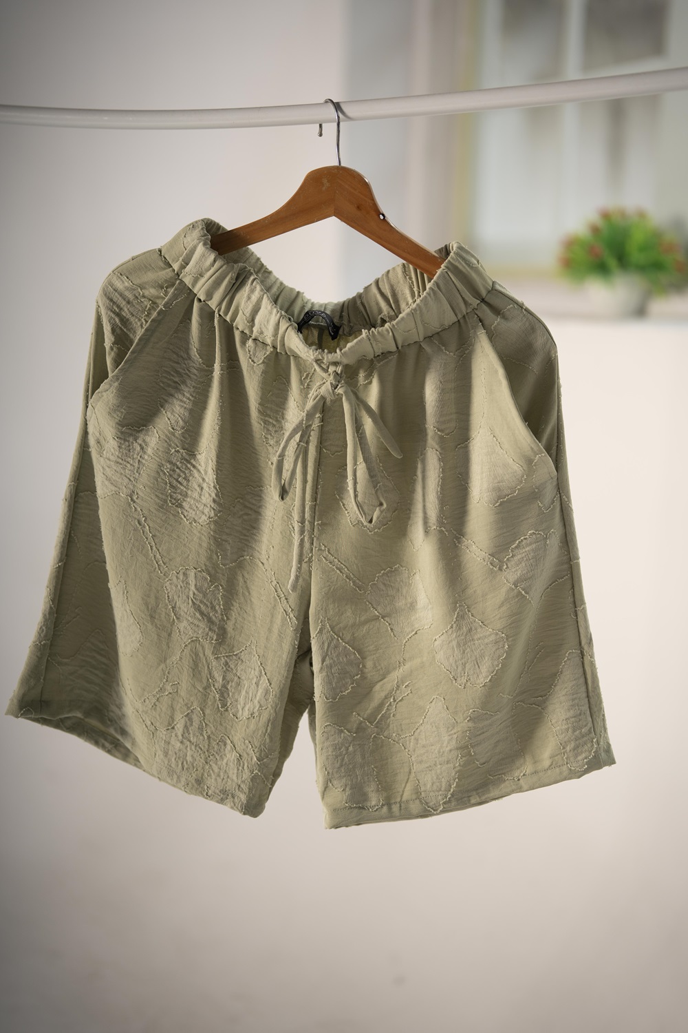 Anchor Jacquard Shorts - Grapes Green